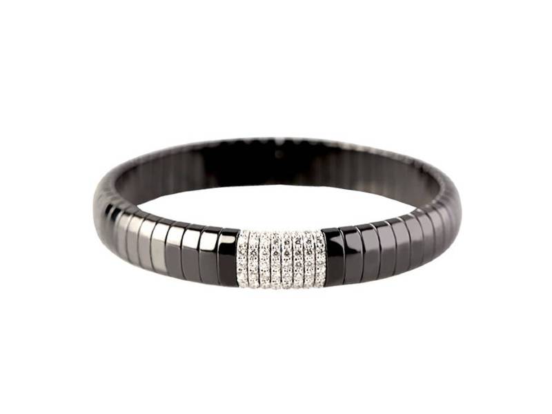 BRACCIALE PURA CERAMICA NERA E DIAMANTI ROBERTO DEMEGLIO GC4N1DBOB